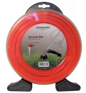 Trimmertråd 2,4 mm, stjerne, 80 meter rulle