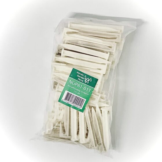 Pløkker til robotplæneklipper afgrænsningskabel, 100 stk. bionedbrydelige