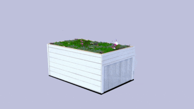 Garage 2in1 - Blomsterkasse Hvid - Image 3
