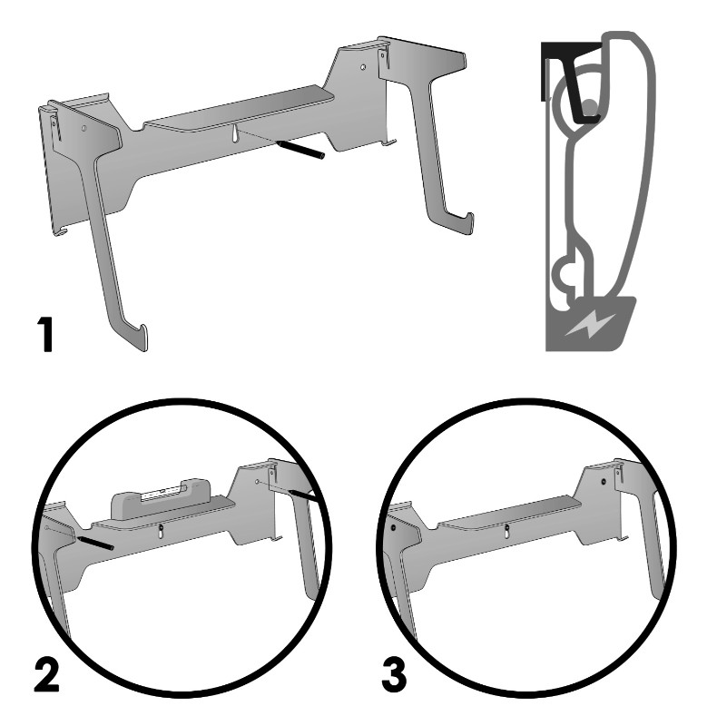 Vægbeslag til Stihl iMOW 5, 6 og 7 EVO - Billede 2